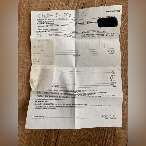 Rust colour bridesmaid dress - Picture 5 of 7